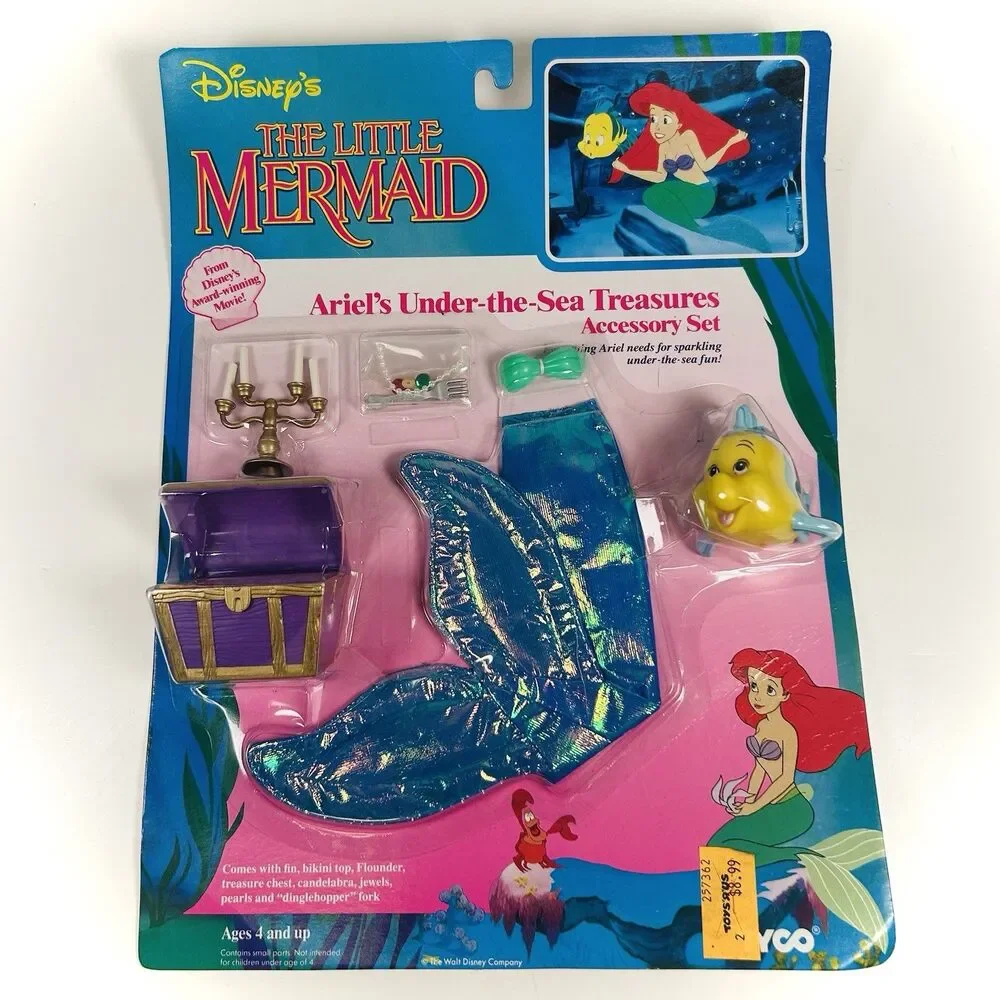 VTG Disney Little Mermaid ARIEL’S UNDER THE SEA TREASURES Accessory Set Tyco NOS